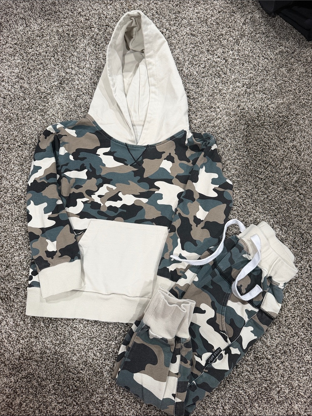 Little Bipsy Camo Hoodie & Joggers - Green/Tan/White
